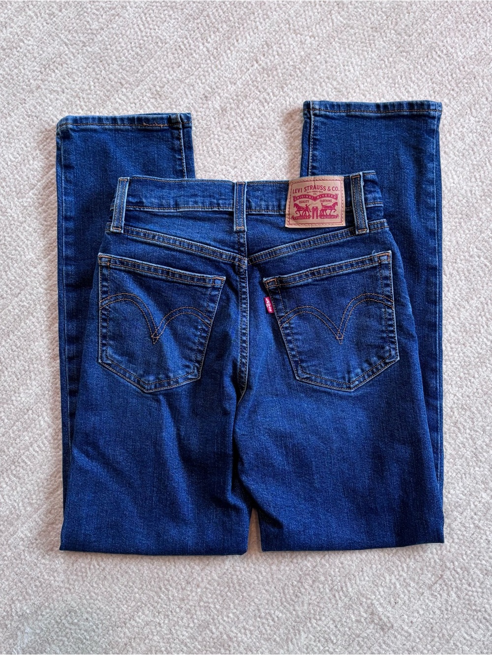 Levi's Wedgie Straight Dark Blue Straight-Leg Jeans 24